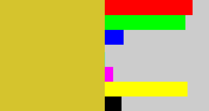 Hex color #d5c42d - piss yellow