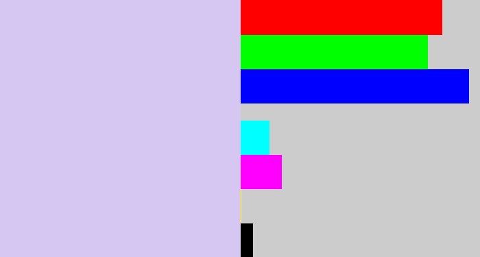 Hex color #d5c7f1 - light lavender