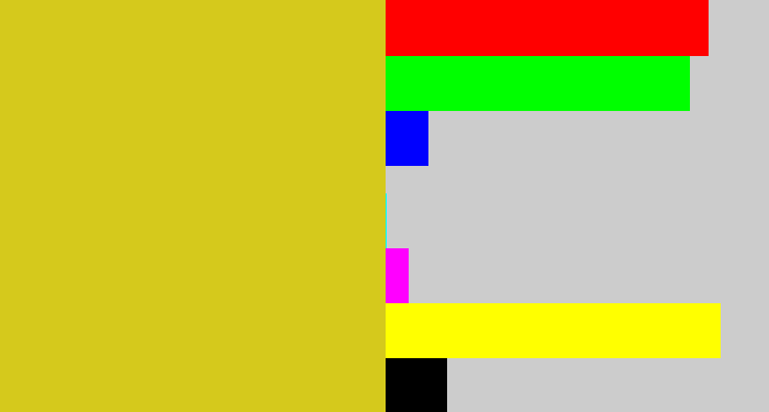 Hex color #d5c91c - piss yellow