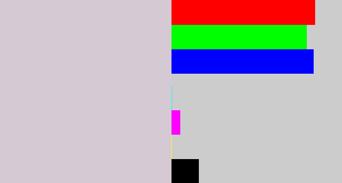 Hex color #d5cad4 - light grey