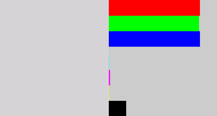 Hex color #d5d3d6 - light grey