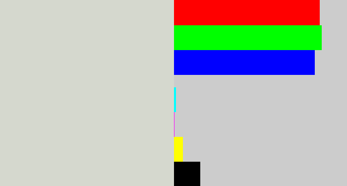 Hex color #d5d8ce - light grey