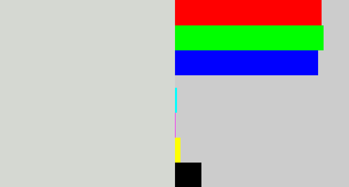 Hex color #d5d8d2 - light grey