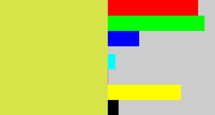 Hex color #d5e549 - yellow/green