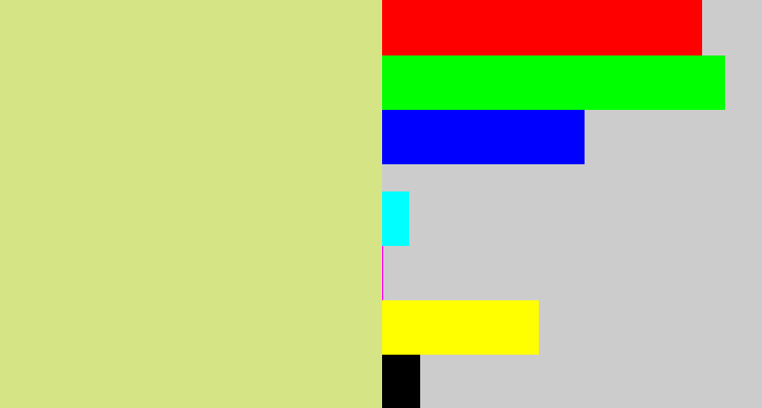 Hex color #d5e586 - light yellow green