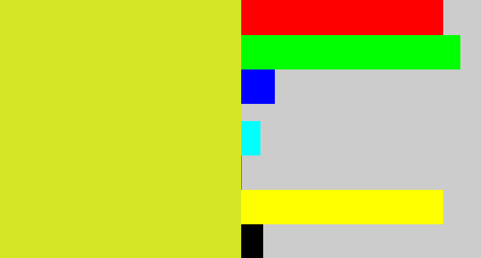 Hex color #d5e724 - sickly yellow