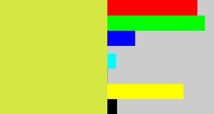 Hex color #d5e743 - yellow/green
