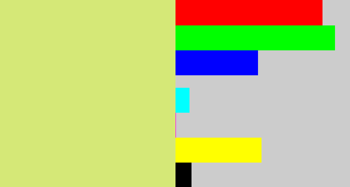 Hex color #d5e877 - light yellow green