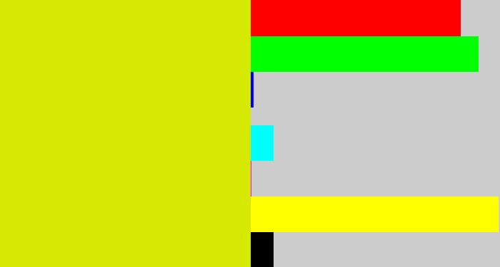 Hex color #d5e902 - greenish yellow