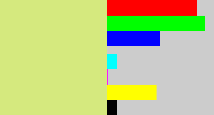 Hex color #d5e97e - light yellow green