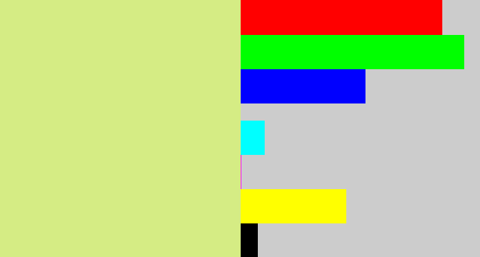 Hex color #d5ec84 - light yellow green