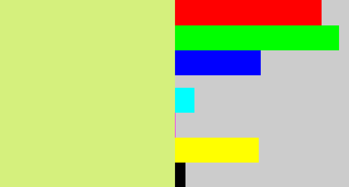 Hex color #d5f07d - light yellow green