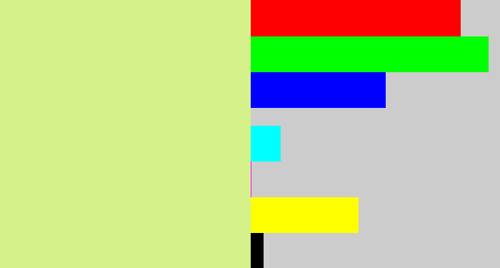Hex color #d5f18a - light yellow green