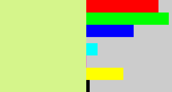 Hex color #d5f58b - light yellow green