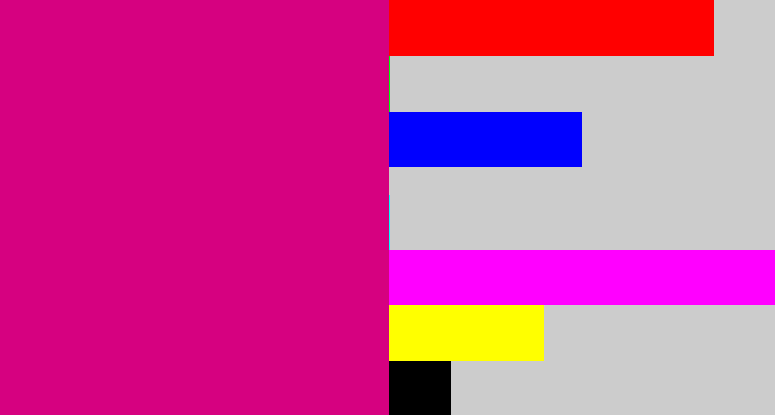 Hex color #d60180 - magenta