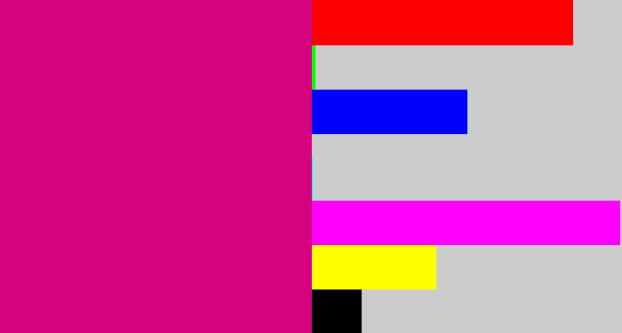 Hex color #d60380 - magenta