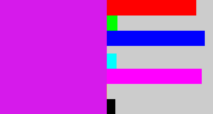 Hex color #d61aeb - purple/pink