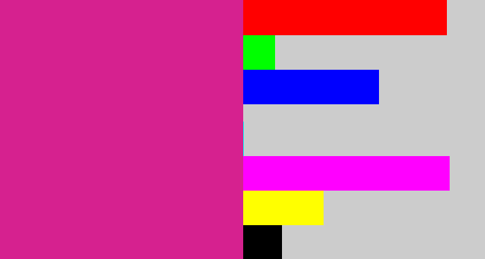 Hex color #d6218f - darkish pink