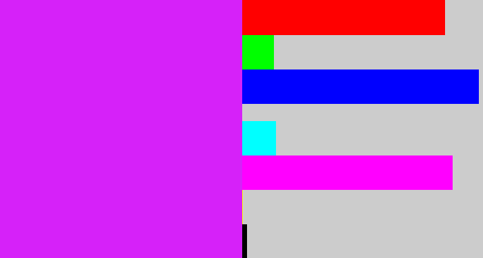 Hex color #d621f9 - purple/pink