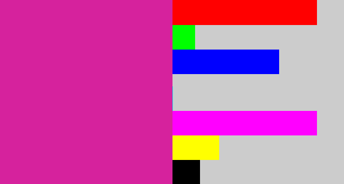 Hex color #d6229d - purpley pink