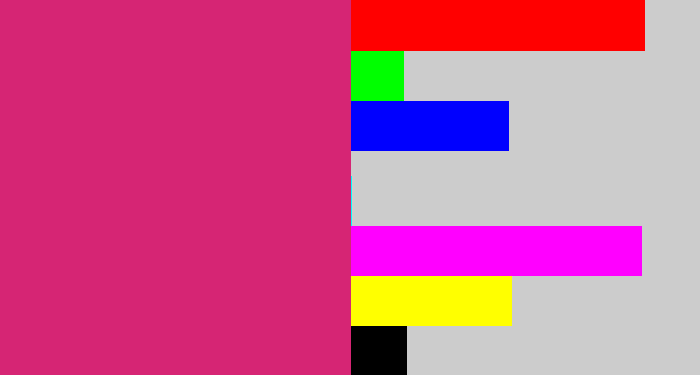 Hex color #d62574 - dark pink