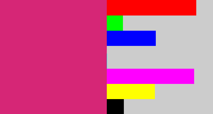 Hex color #d62676 - dark pink