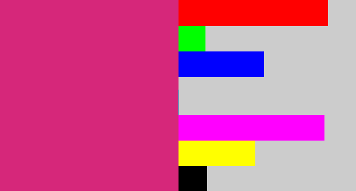 Hex color #d6277a - darkish pink