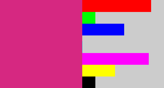 Hex color #d62881 - darkish pink