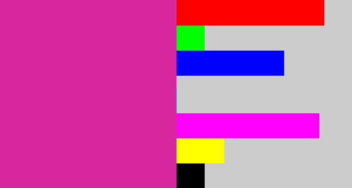 Hex color #d6289c - purpley pink