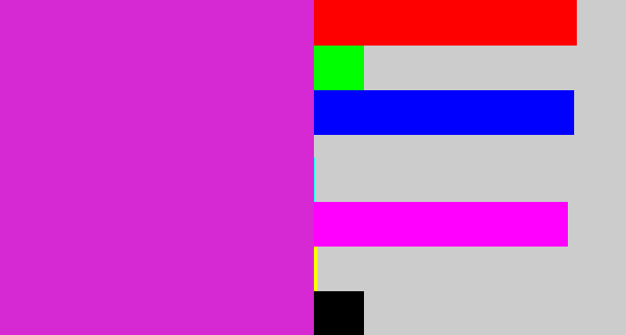 Hex color #d628d3 - purple/pink