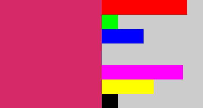 Hex color #d62a68 - dark pink
