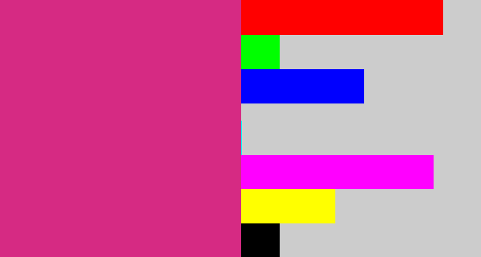 Hex color #d62a83 - darkish pink