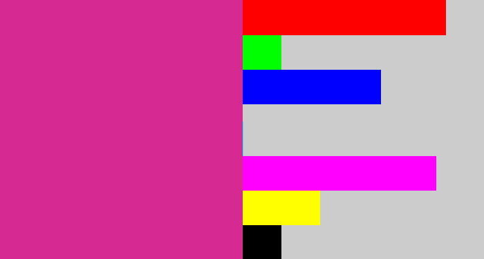 Hex color #d62a92 - darkish pink