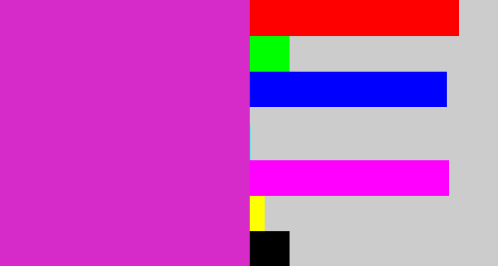 Hex color #d62ac9 - purple/pink
