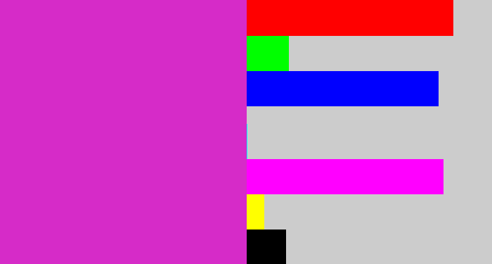 Hex color #d62bc8 - purple/pink