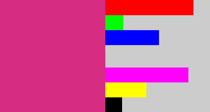 Hex color #d62c82 - darkish pink