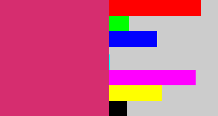 Hex color #d62d6f - dark pink