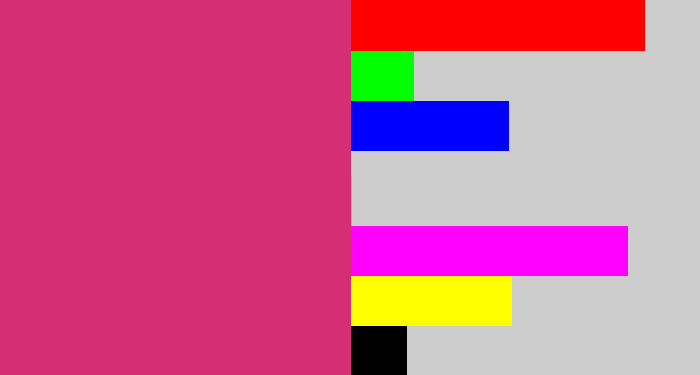 Hex color #d62e73 - dark pink