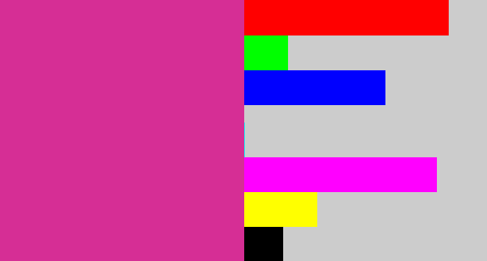 Hex color #d62e95 - darkish pink