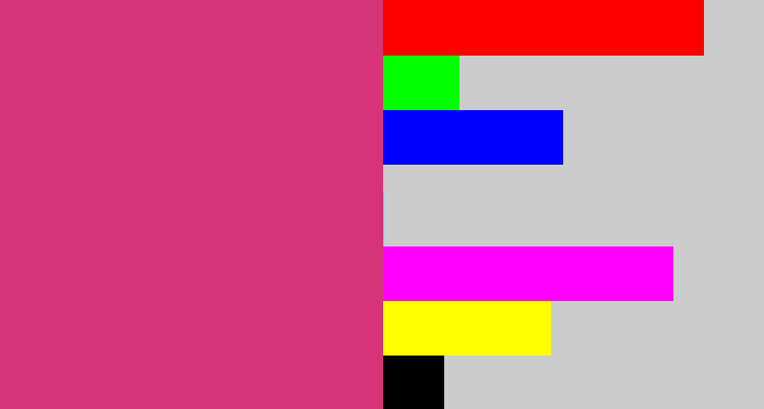 Hex color #d63378 - darkish pink