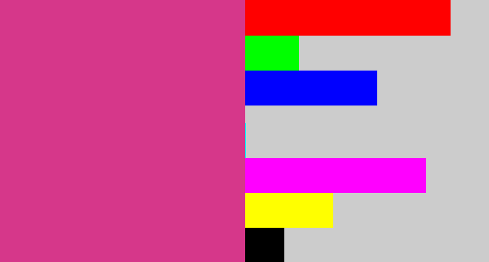 Hex color #d6378a - darkish pink