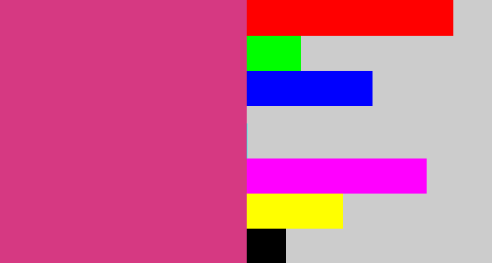 Hex color #d63982 - darkish pink
