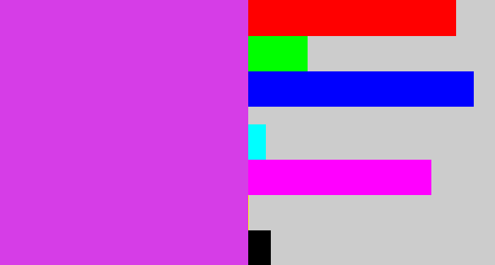 Hex color #d63de7 - purple pink