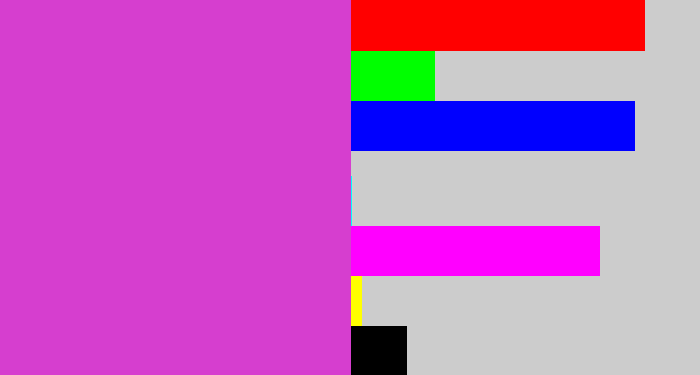 Hex color #d63ecf - pinkish purple