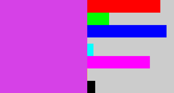 Hex color #d641e7 - pink purple