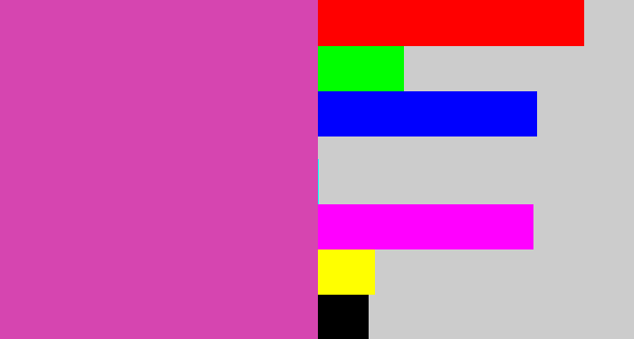 Hex color #d645b0 - purpley pink
