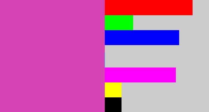 Hex color #d645b4 - purpley pink
