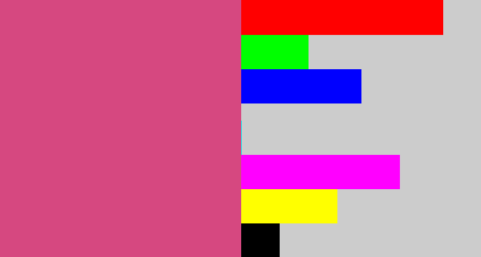 Hex color #d64880 - darkish pink