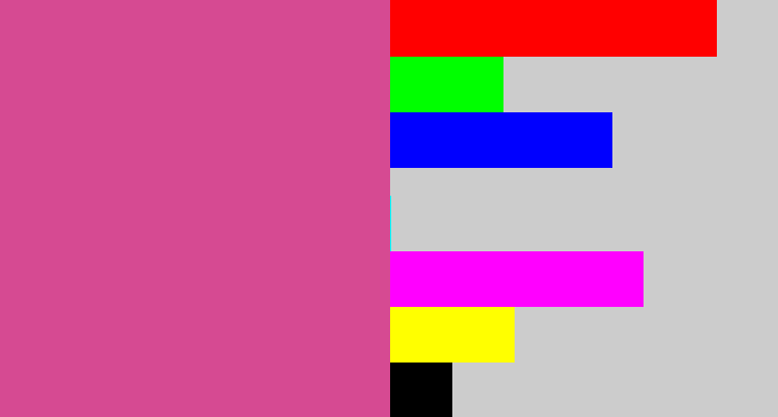 Hex color #d64a92 - darkish pink