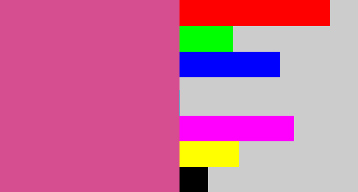 Hex color #d64d90 - darkish pink